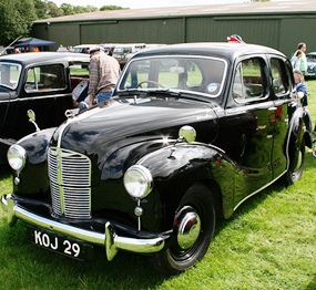 Austin A 40 at speed